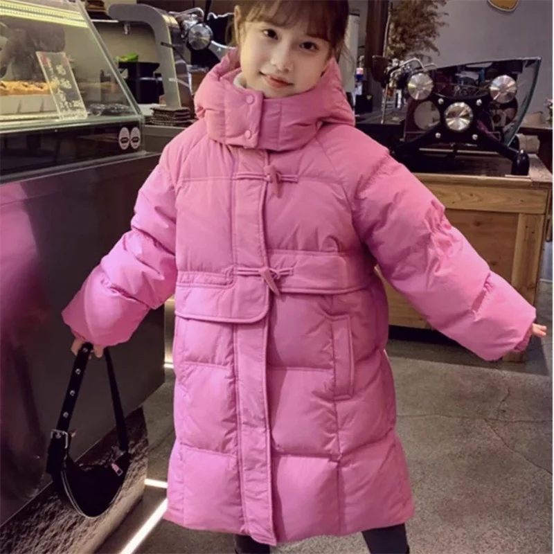 Girls Down Coat Jacket Cotton Windbreak 2023 Christmas Warm Plus Thicken Winter Skiwear Ten Degrees Below Zero Children's Clothi