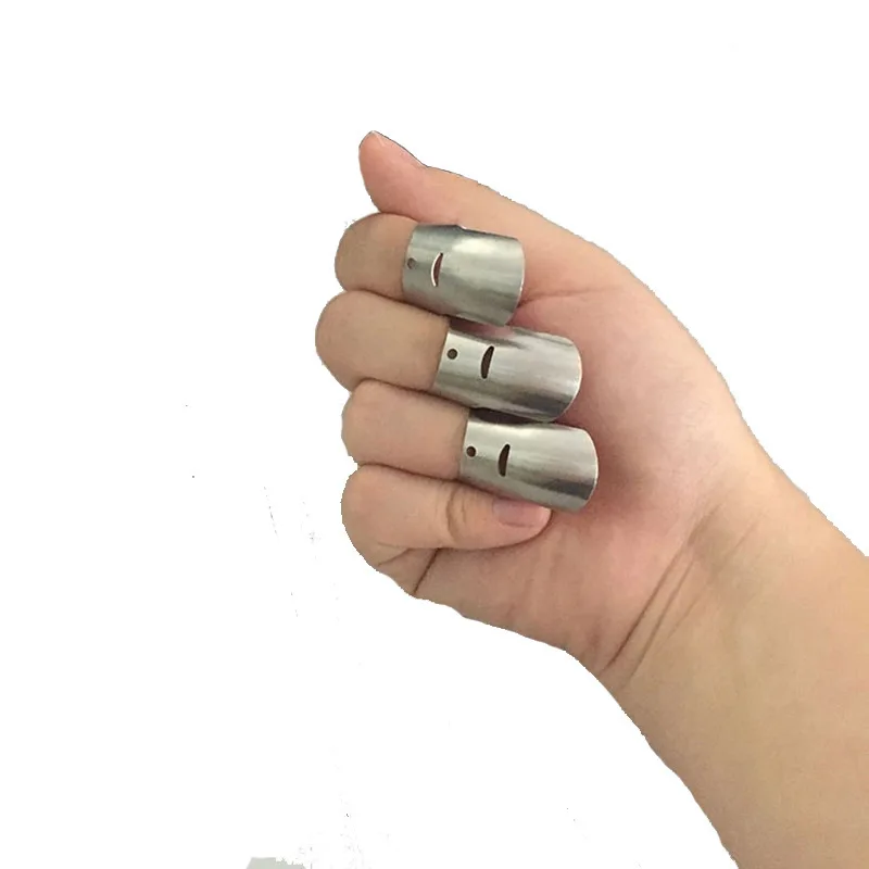 4pcs Stainless Steel Finger Guard Kitchen Safe Cutting Protector Anti-slip Hand Slice Knife Tool Finger Protectors