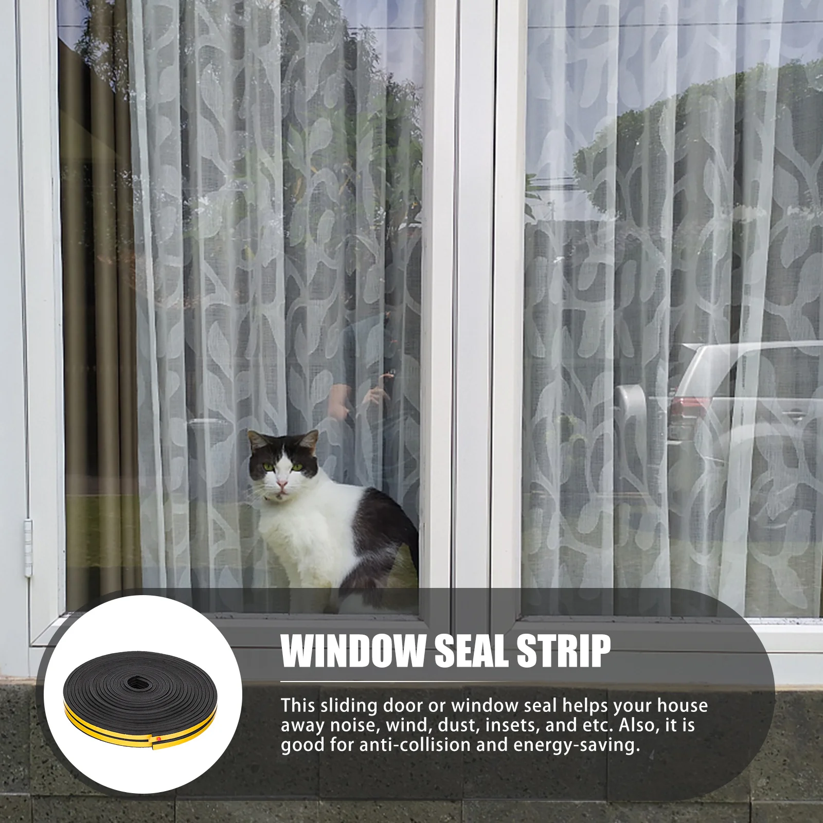 

Door Seal Strip Premium Epdm Self Adhesive Weatherproof Soundproof Tape For Door Window Sealing Draft Stopper Insulation