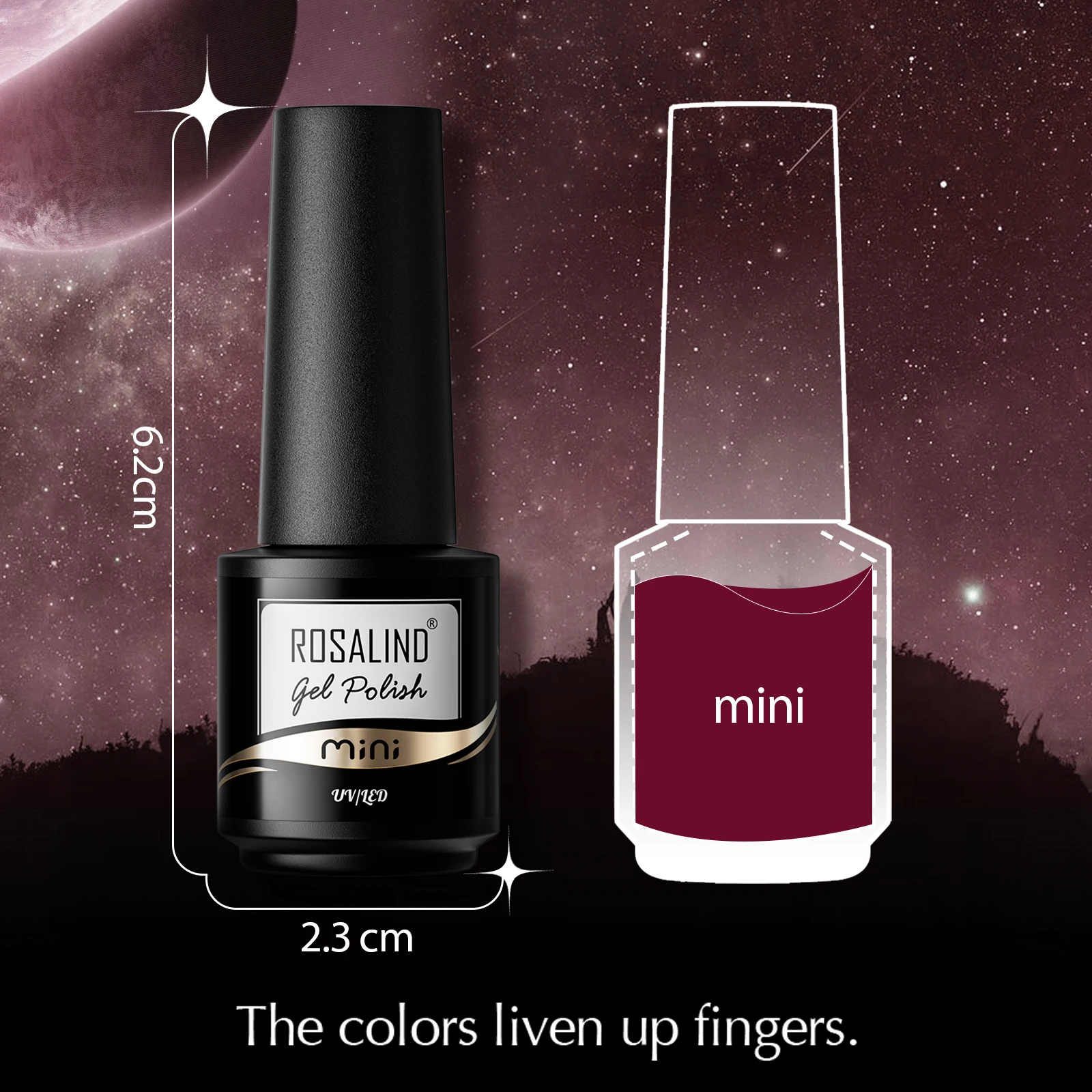 ROSALIND 4/6PCS Nail Gel Polish Set Hybrid Varnish Semi Permanent Nail Art Design Soak Off Top Base Matt Coat UV Gel Nail Polish