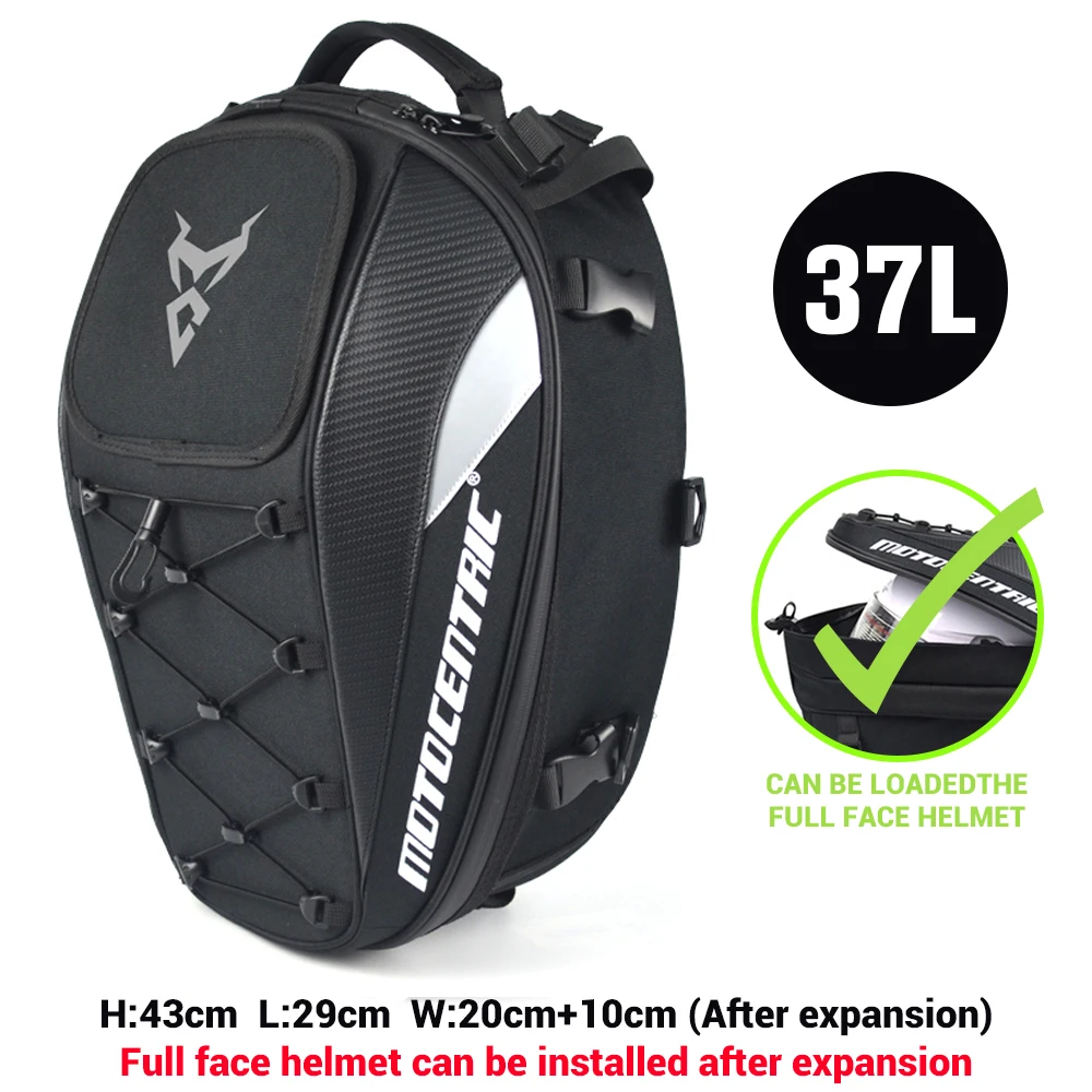 Motocentric Waterdicht Motorfiets Staart Zak Multifunctionele Motorcycle Rear Seat Bag Hoge Capaciteit Motor Tas Rider Rugzak