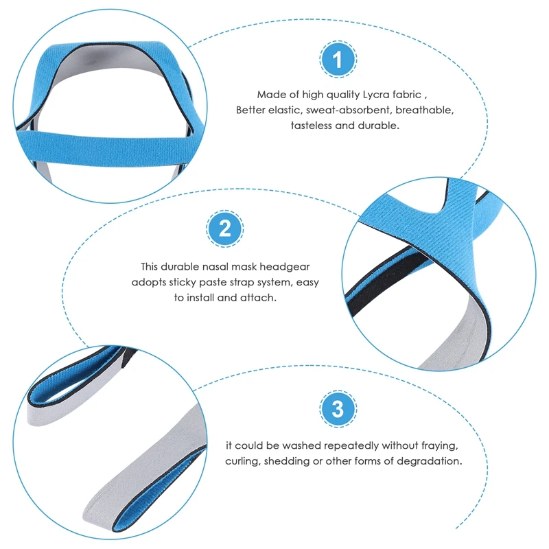 Universal Headgear Headband Ventilator Band Strap For Resmed CPAP