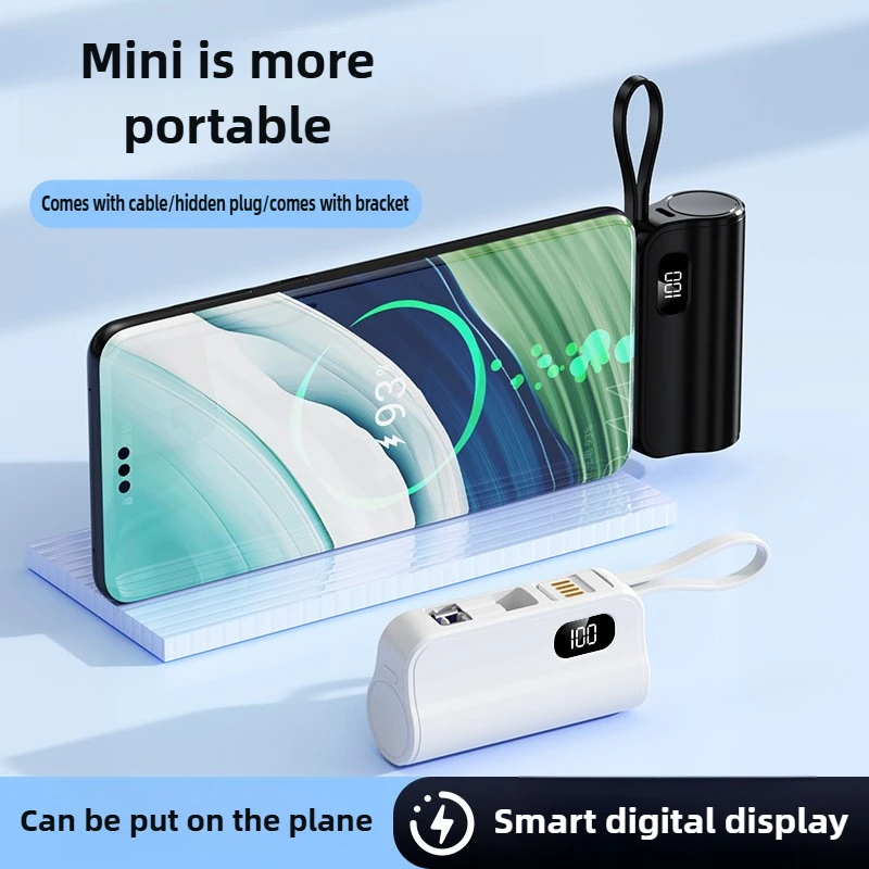 

Fast Charging Portable Power Bank LED Display Mobile External Battery for IPhone Samsung Xiaomi OPPO Compact Powerbank