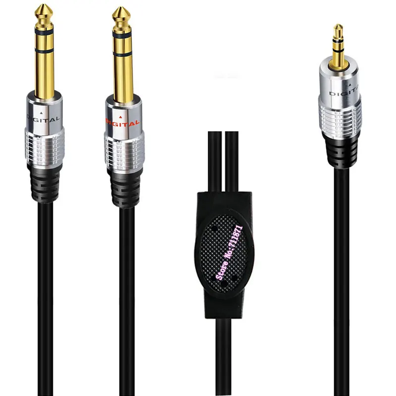 Macho para cabo adaptador fêmea, Audio Line Wire, Macho, Fêmea, 2, 6,35mm, 6,35 m, F, TRS, 3,5mm