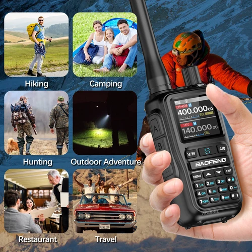 Baofeng 5R MINI Walkie Talkie APP programación multibanda inalámbrica una frecuencia de copia de una tecla para senderismo al aire libre Radioaficionado tipo C