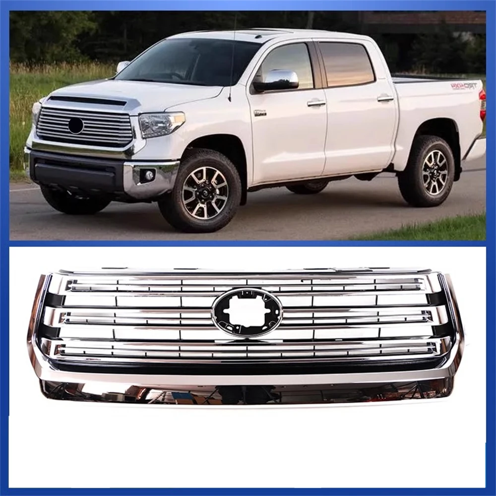 Car Front Bumper plating Net Grille Radiator Grill Mask Assembly for 14-21 Toyota Tundra