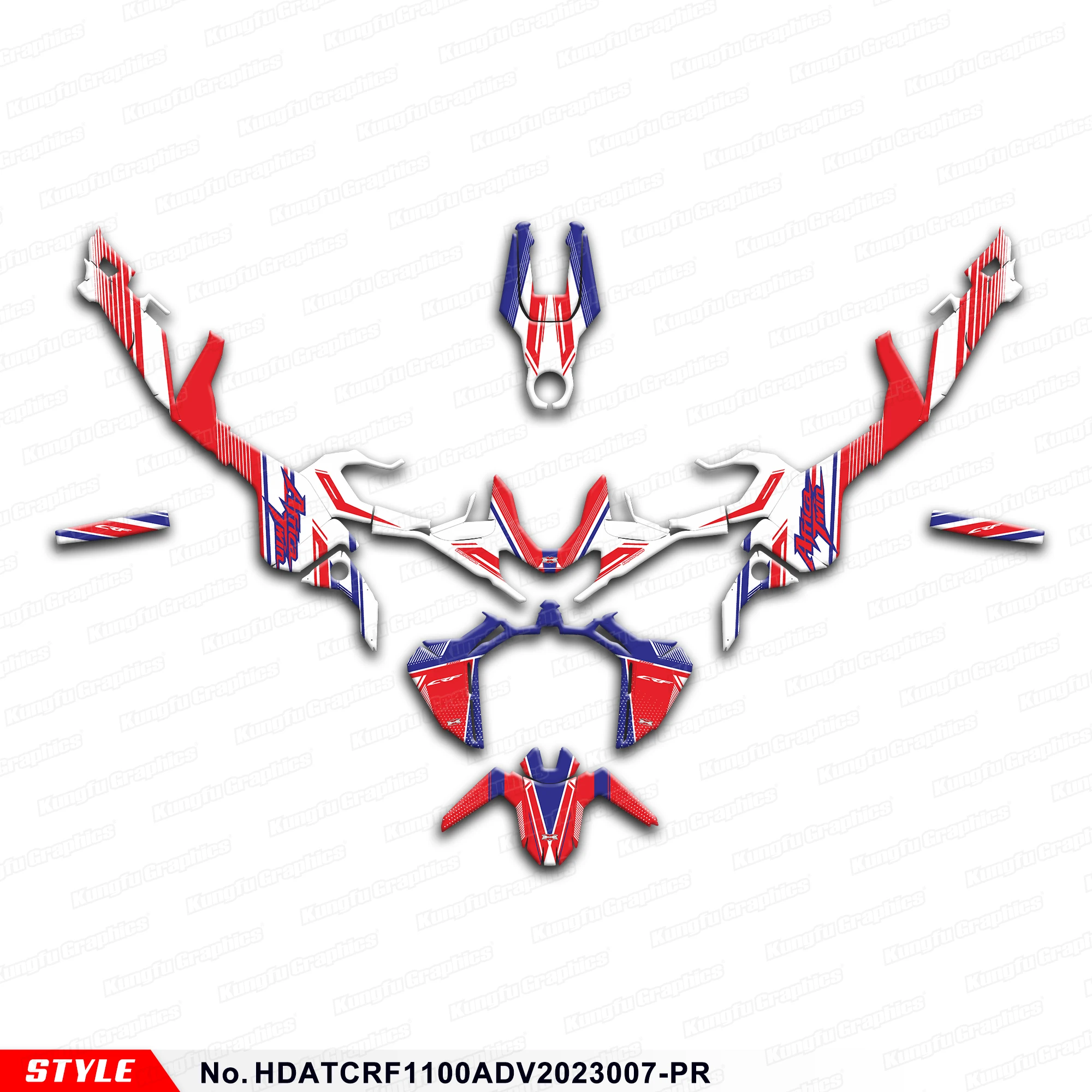 

JY RACING Graphics Kit Stickers Complete for Honda Africa Twin CRF1100L Adventure SPORTS 2020-2023, HDATCRF1100ADV2023007-PR