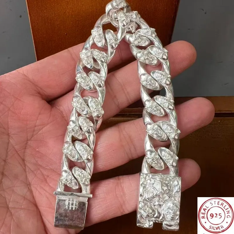 

New S925 Tibetan Silver Bracelet, Stylish Personalized Jewelry, Unisex Couple Bracelet