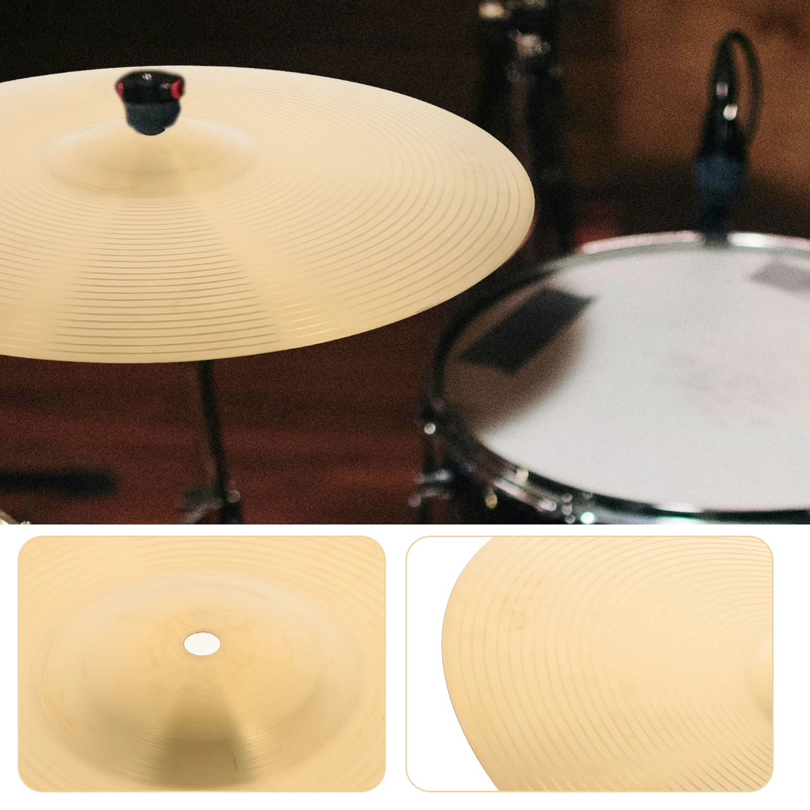 

2Pcs Jazz Drum Cymbal Set Replacement Practice Cymbals with Clear Sound Ideal for Drumming