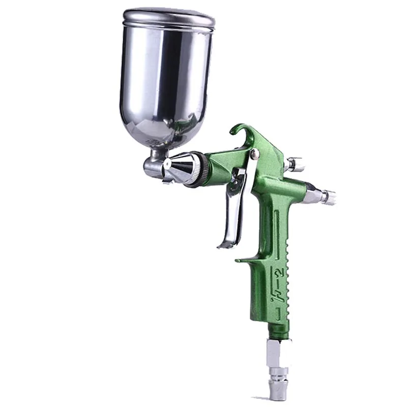 Professional Green Painting Spray Gun 125ML Cup 0.3MM 0.5MM 0.8MM Pneumatic Airbrush Alloy Painting Atomizer Tool For Cars