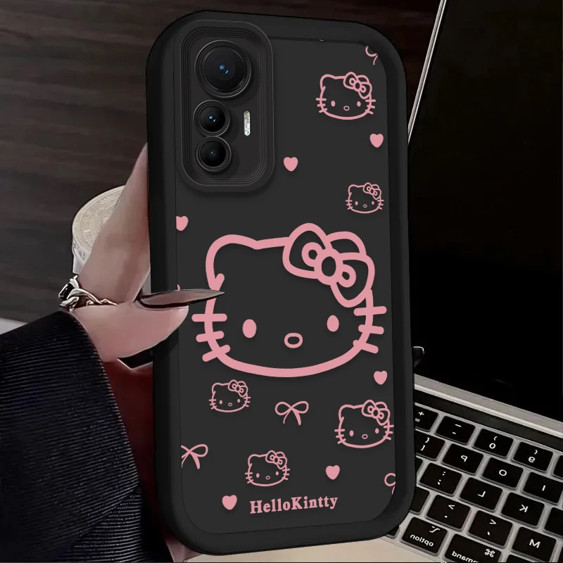 مرحبا كيتي الوردي جمع جراب هاتف ل Xiaomi Poco F7 F6 F5 F4 F3 M5s C65 C75 C71 X7 X6 X5 X4 GT X3 NFC M7 M6 Pro 4G 5G