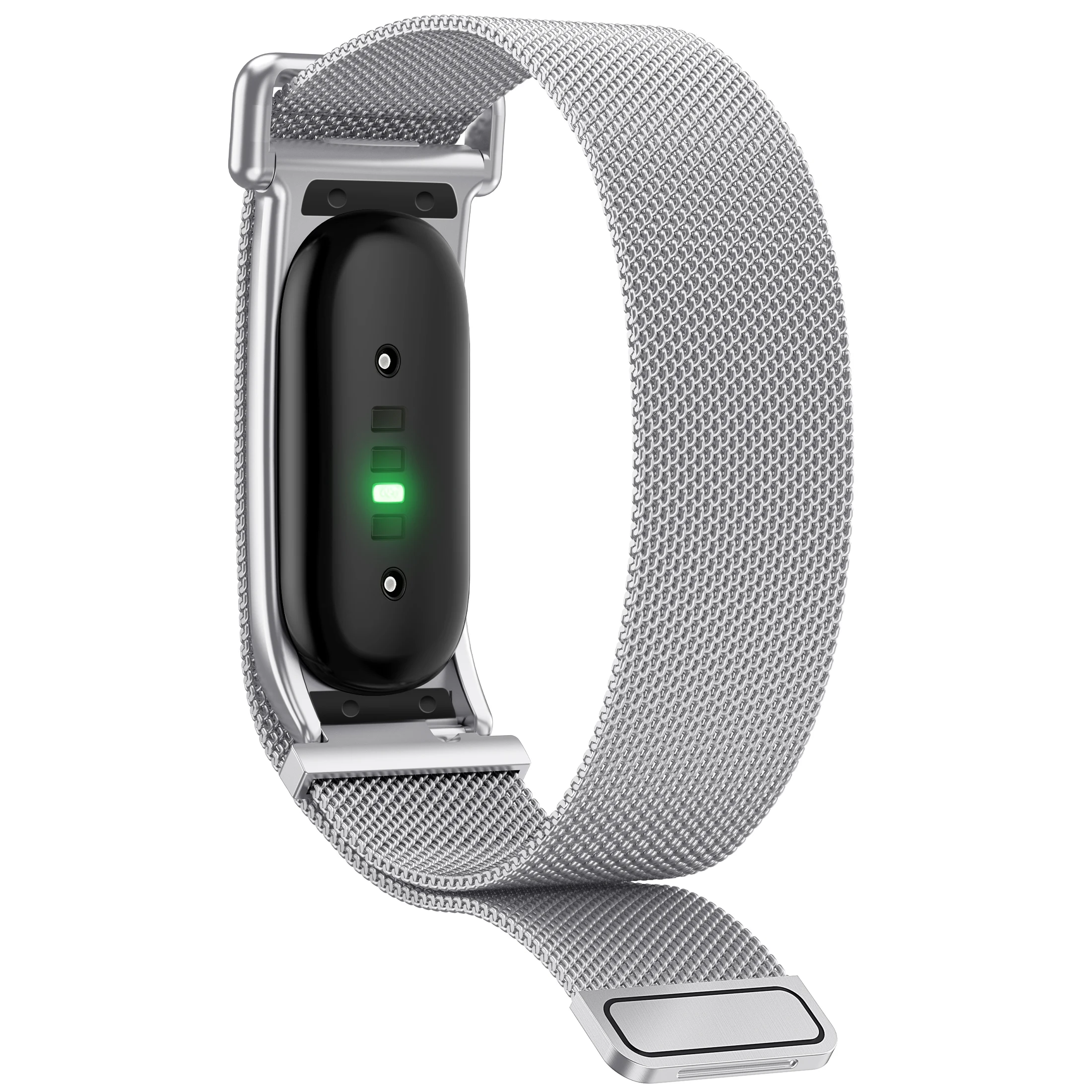 For Fitbit Air Band Milanese Loop Magnetic Stainless Steel Strap Replacement Wristband Women Men Black Silver Gold Rose Gold
