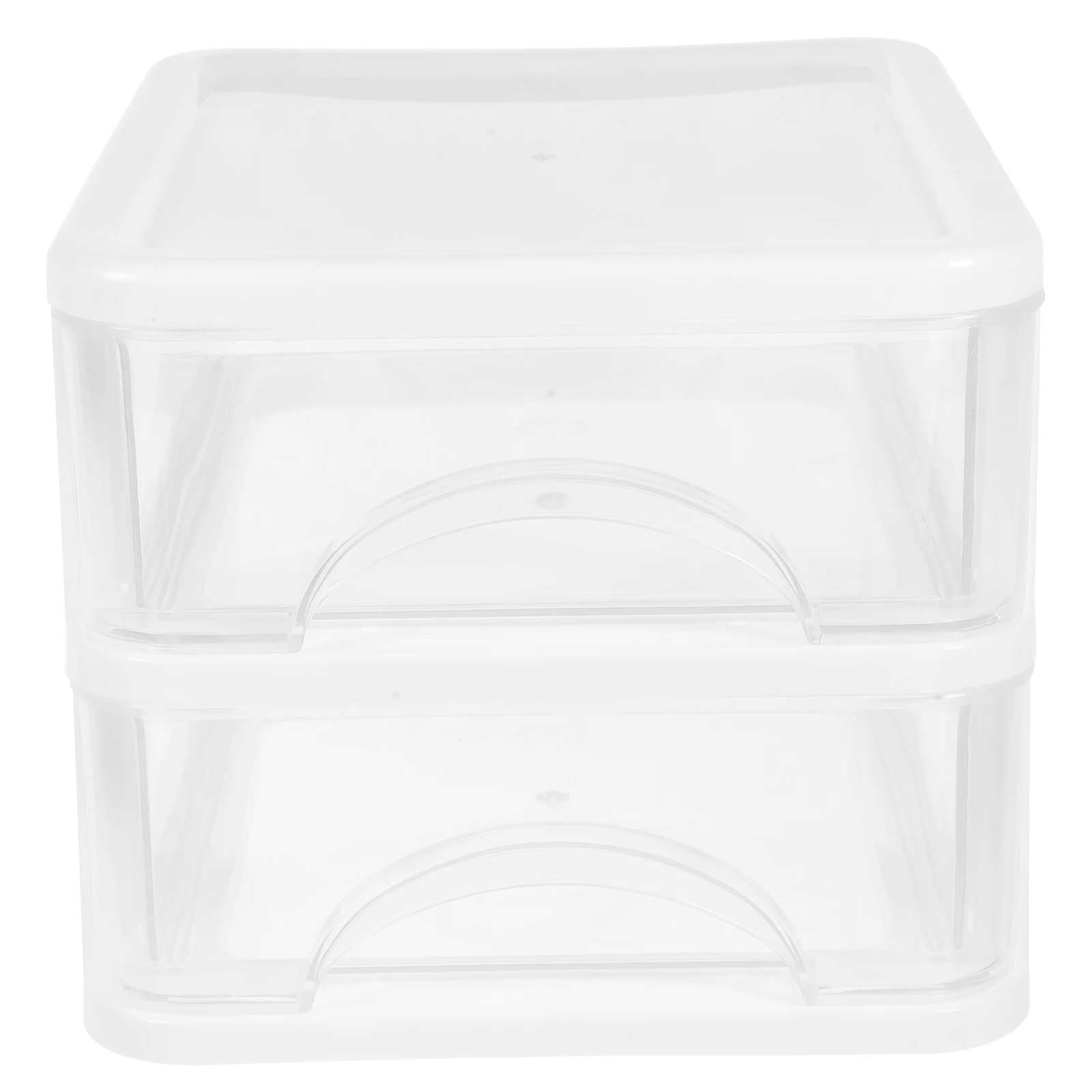 

Transparent 4 White Desktop ganizer Plastic Storage Box Stationery Drawer Tabletop ganizer Office Case Solution