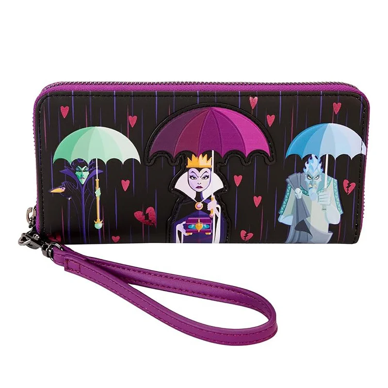 

Disney Villains Curse Your Hearts And Stitch Series Zip Around Wristlet Wallet Fashion Item Matching Peripherals Practical Gifts