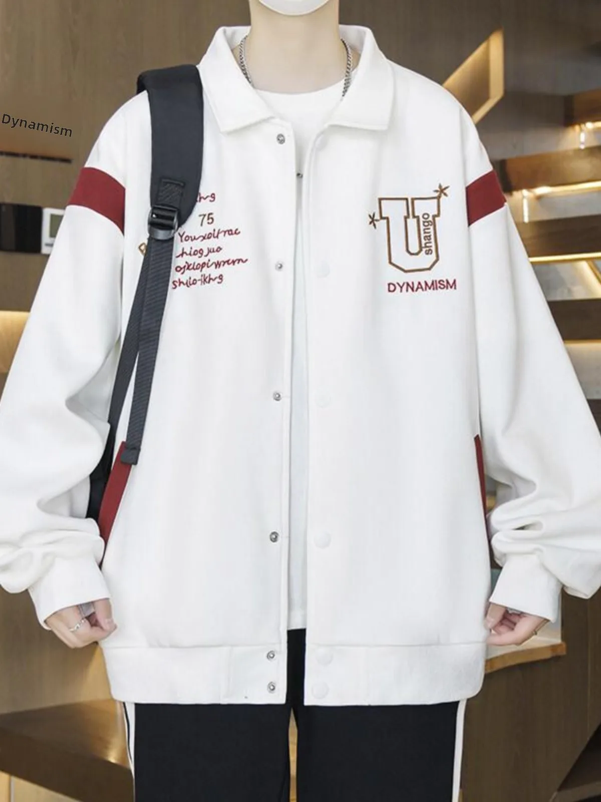 

Весна 2025 г., новинка Sle, молодежный повседневный джинт с воротником, модный бейсбольный orm, мужской молодежный бейсбольный джет, открытый кардиган, свитшот