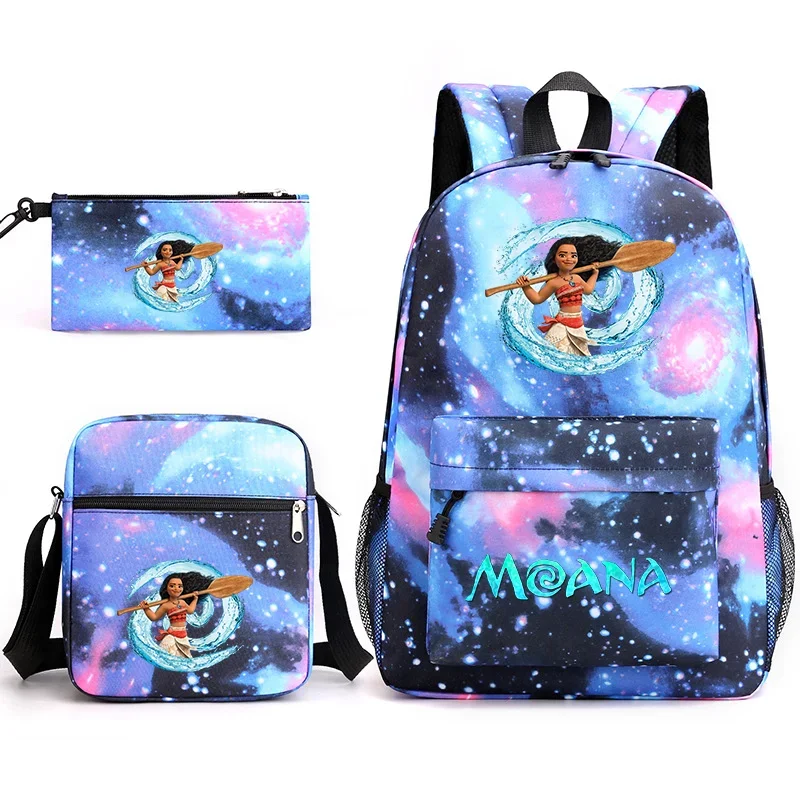 3Pcs Moana Bookbag Kids Backpack Boys Girls School bags Shoulder Bag Set Daily Backpacks Mochilas