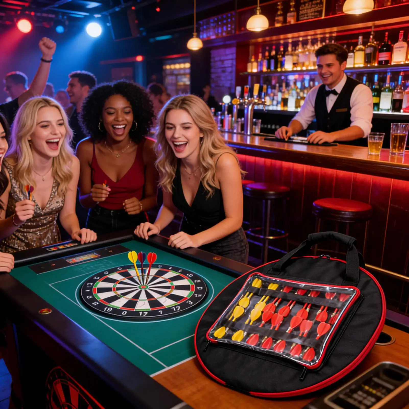 

Dart Board Storage Bag Waterproof Portable Storage Organizer Dart Case With Handle For Dartboard Set Shaft Home Travel Game Room