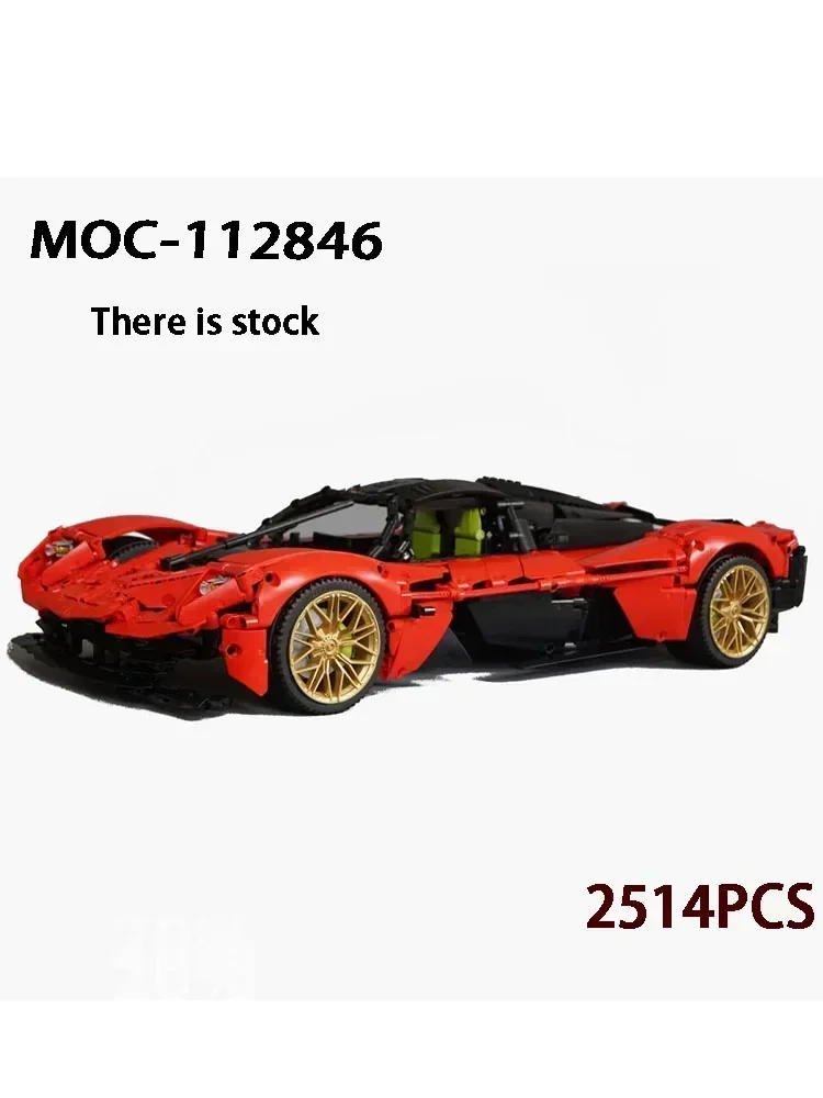 MOC-112846 Red New Valkyrie 1:8 Supercar Assembly Splicing Building Block Model2514 Building Blocks Parts Kids Birthday Toy Gift