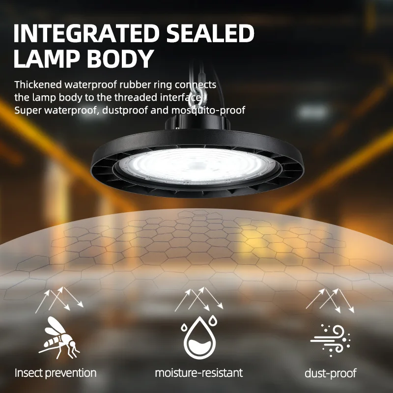 ارتفاع خليج ضوء UFO LED 220 فولت 100 واط 150 واط 200 واط ملعب الأعمال مستودع مصباح المرآب السوبر مشرق الإضاءة الصناعية التعدين مصباح #2