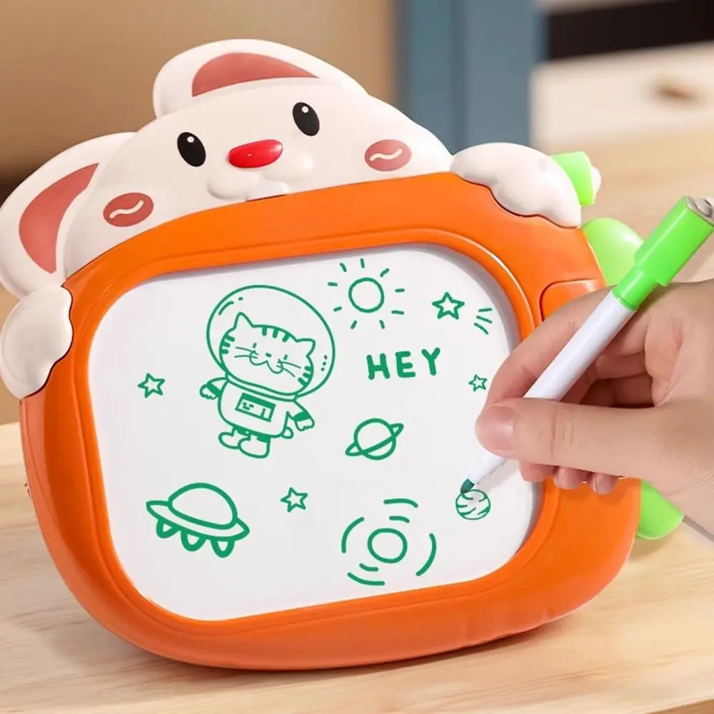 2-in-1 ドローイングボード 恐竜 犬 ウサギ 多色 マグネットビーズ ゲームボード 漫画動物 プラスチック 色分けおもちゃ