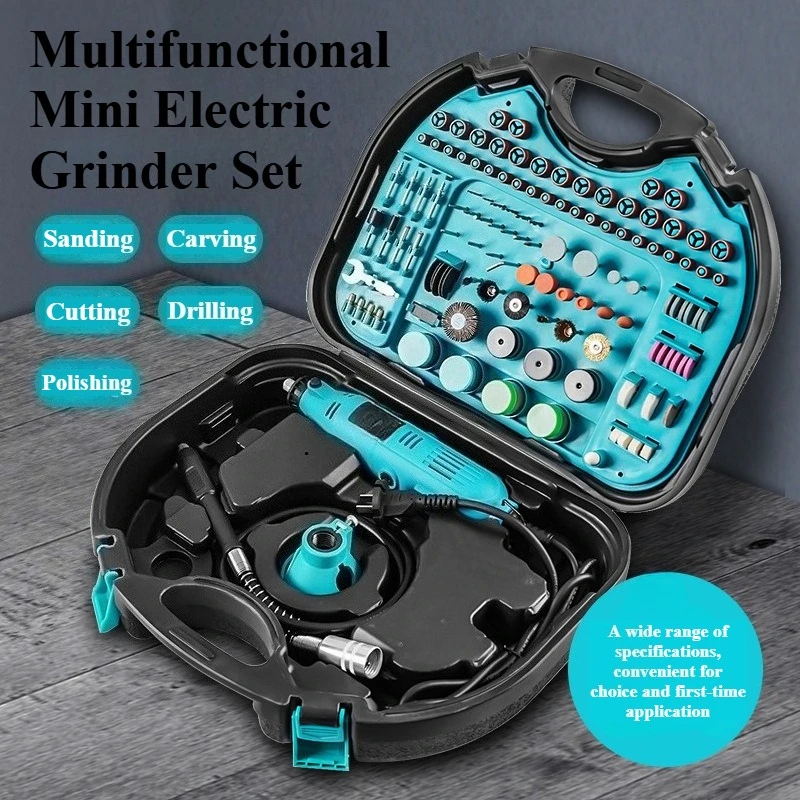 HILIXUN Multi-Function Electric Grinder Set All-In-One Grinding Polishing Drilling Carving Tool with Depth Adjustment Stand