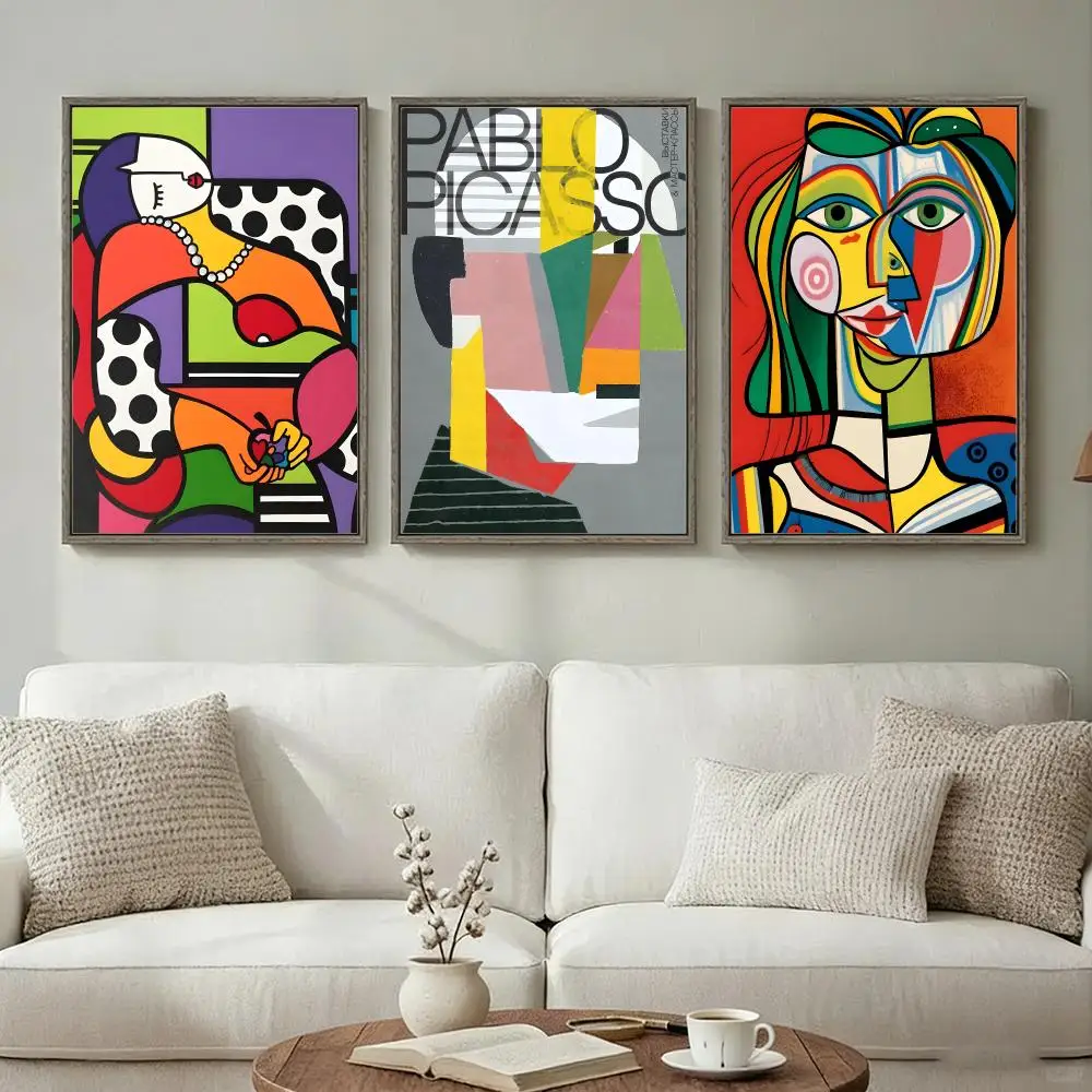 Art P-Pablo R-Ruiz P-Picasso Poster Wall Art Print Poster for Living Room Bedroom Home Decor