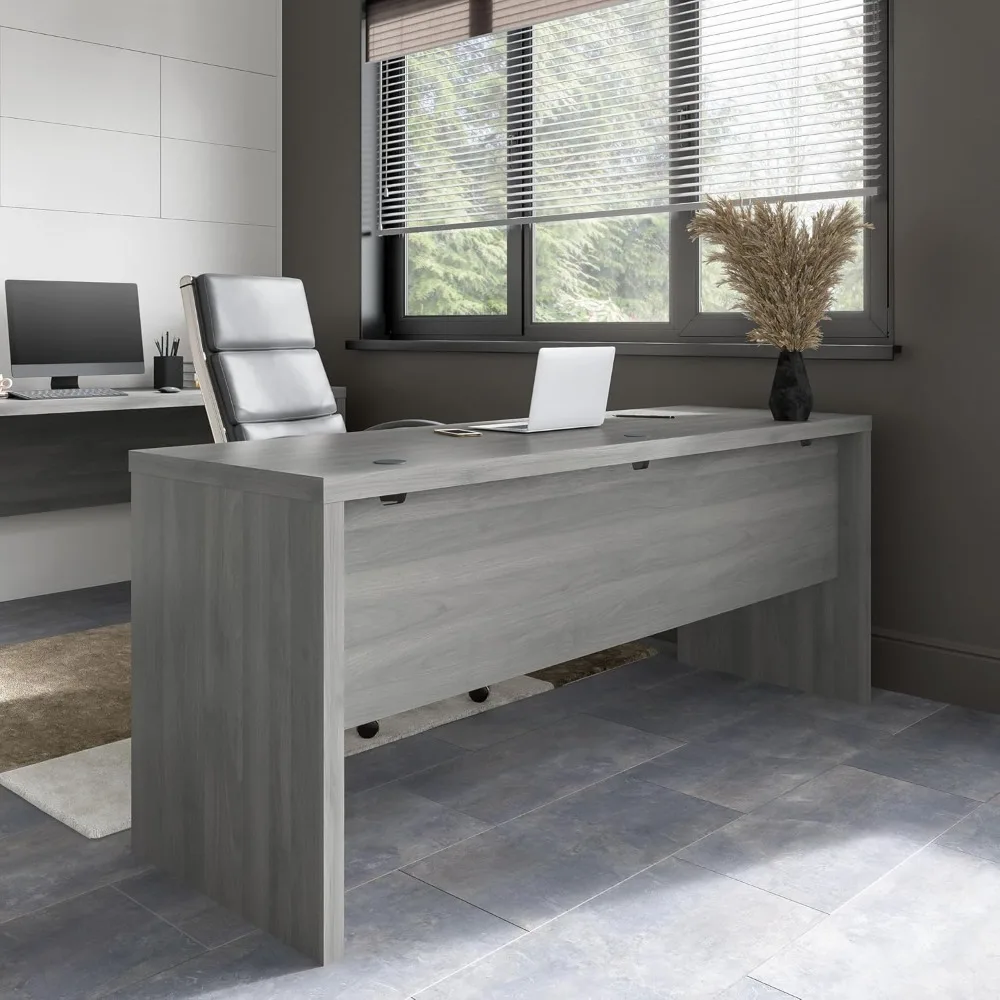 Echo 72W Computer Desk in Modern Gray