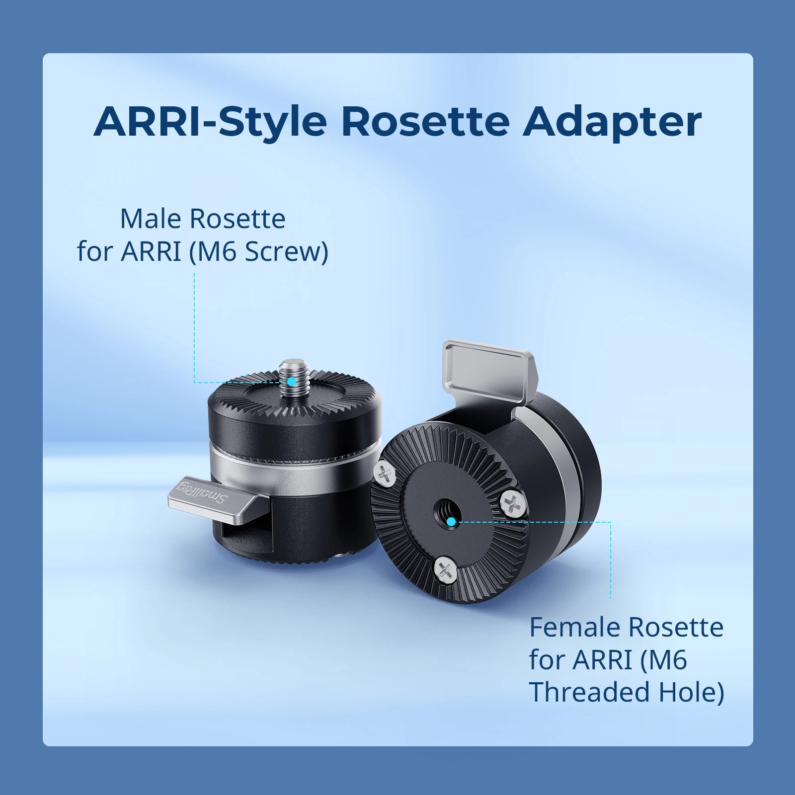 Obrotowy adapter rozety SmallRig w stylu ARRI do standardowych akcesoriów rozety ARRI umożliwia obracanie jednym dotknięciem -5134 — zdjęcie produktu 3