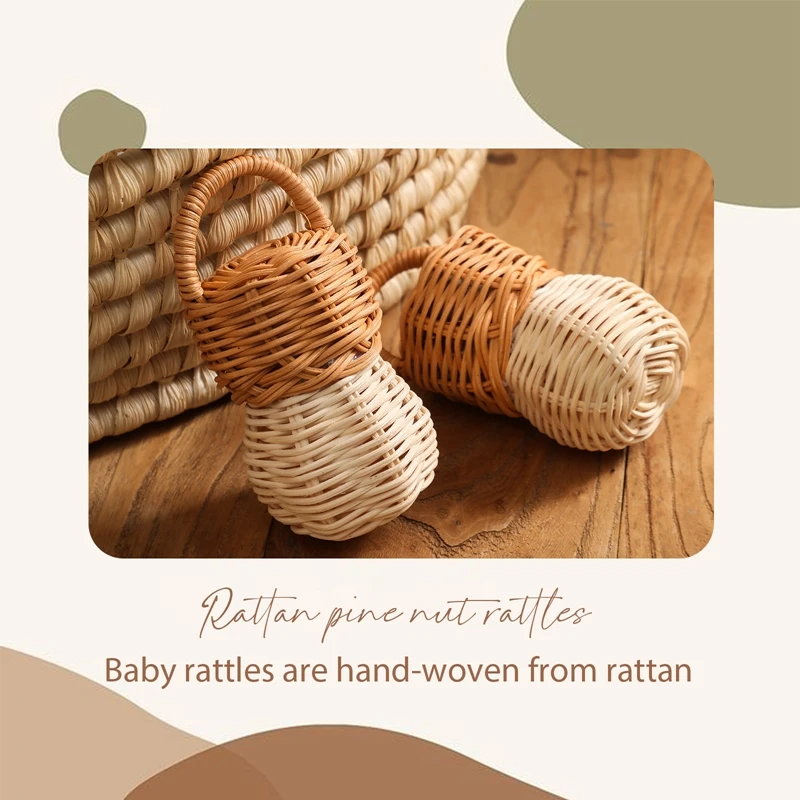 Zabawki dla dzieci rattanowe dzwonki drewniane rattanowe zabawki drewniane grzechotka dla dzieci rattanowe zabawki grzechotka z dzwonkiem zabawki dla dzieci pro Baby Comfort Products