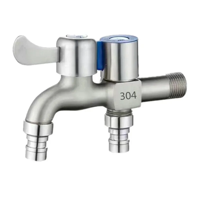 

G1/2 Смеситель для бассейна из нержавеющей стали Двойной открытый смеситель для стиральной машины Быстро открывающийся одиночный холодный уличный садовый смеситель для бассейна