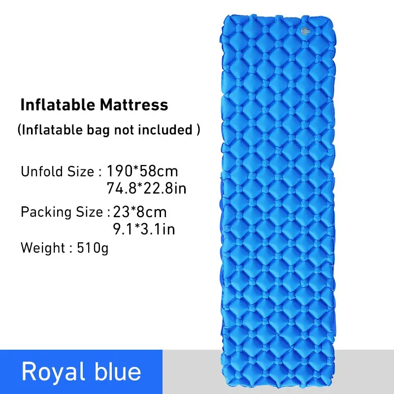 WESTTUNE Camping Slaapmatje Ultralicht Opblaasbaar Matras Draagbare Outdoor Luchtkussen Slaapmat voor Reizen Wandelen