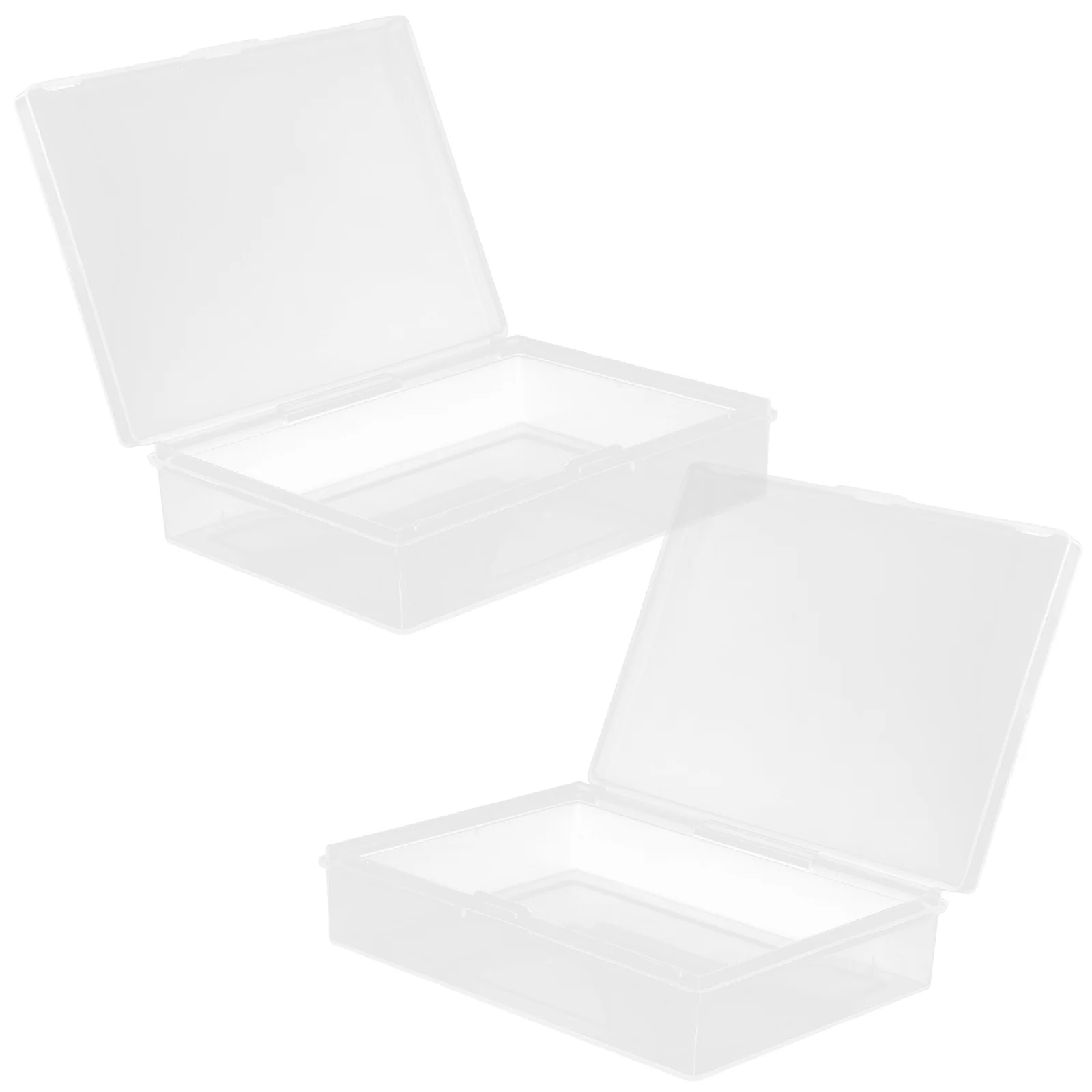 2 قطعة صندوق تخزين حافظة بطاقات اللعب الشفافة حامل سطح المدمج لمجوهرات البطاقات، صناديق البطاقات للعب الورق #3