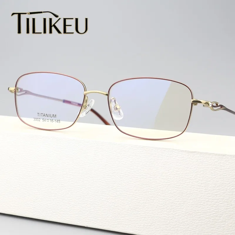 

New Retro Oval Small Face Pure Titanium Eyeglass Frame Fashion Ultralight Titanium Eyeframe Luxury Designer Women Glasses Frame