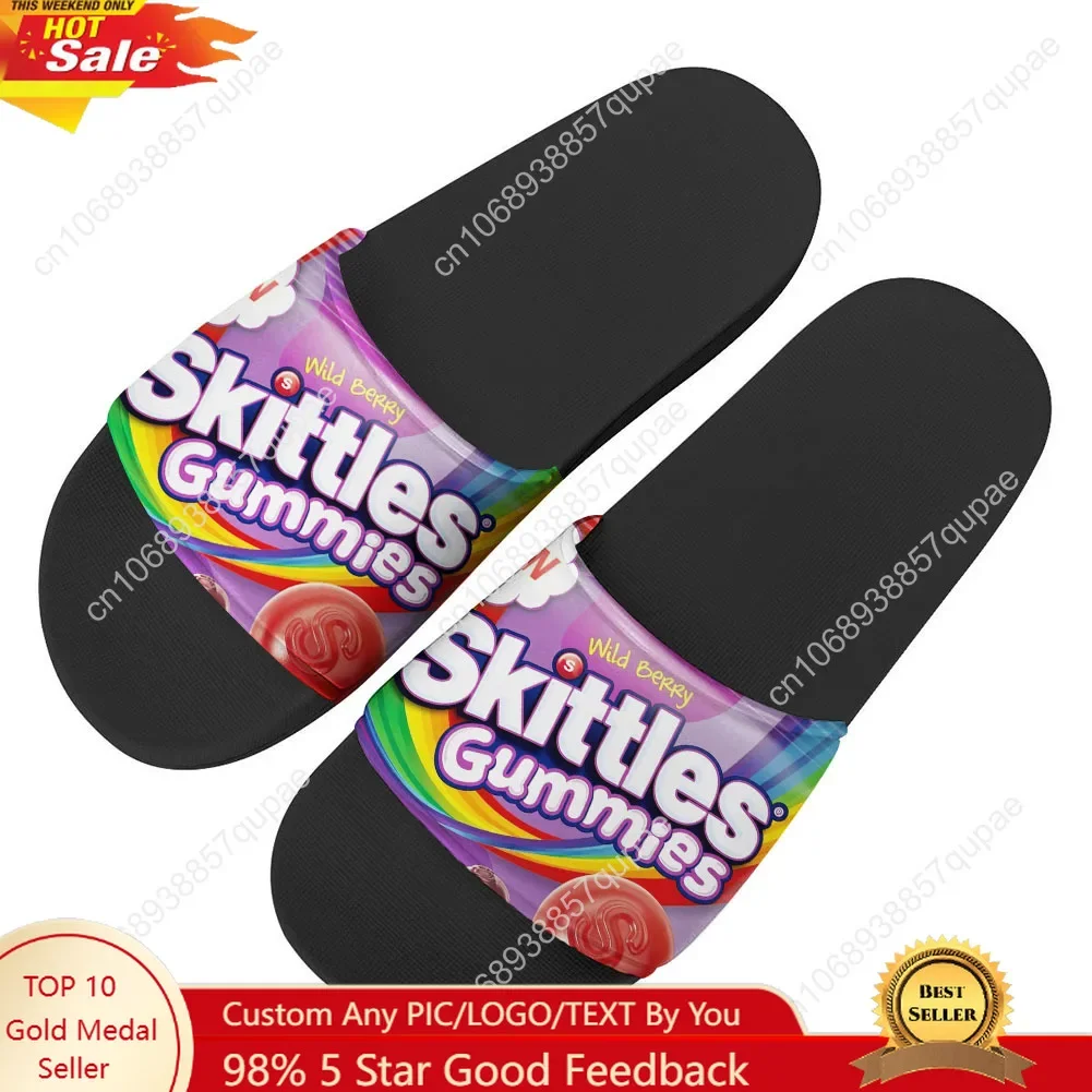 

Skittles Cute Cartoon Slippers Home Water Shoes Mens Womens Teenagers Fashion Beach Pool Sandals Tailor-made Summer Slipper