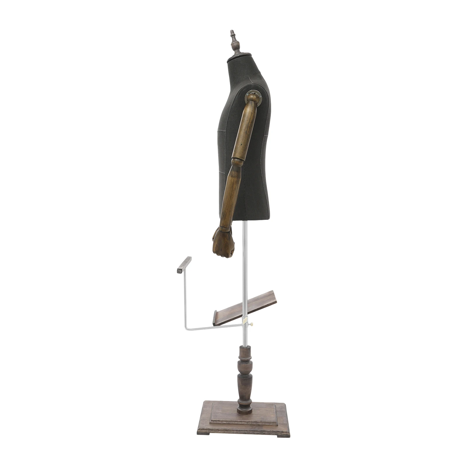 Male Mannequin Torso Dress Form, Adjustable Height, Suit Display Stand with Movable and Detachable Arms for Clothing Store