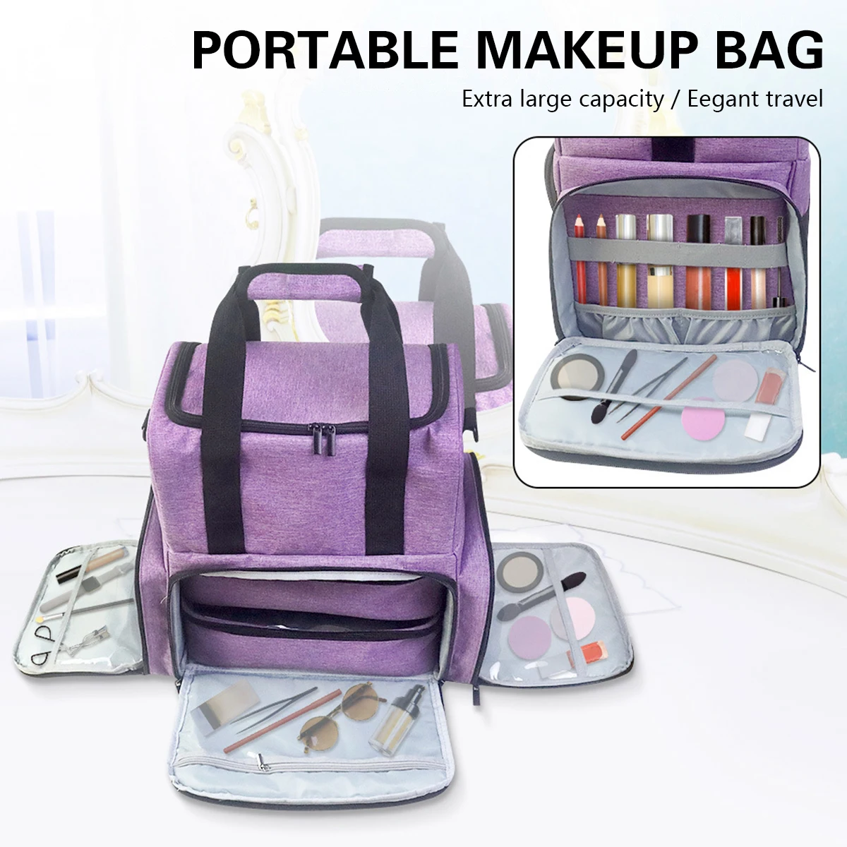 

Nail Polish Storage Bag Nail Enhancement Portable Double-layer High Capacity Essential Oil Bag Can Accommodate