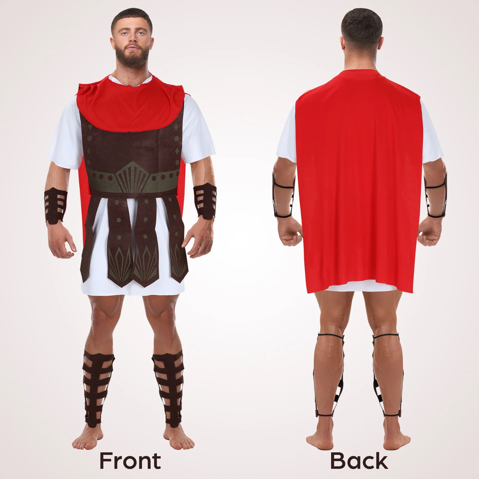 

Gladiator Costume Greek Roman Warrior cosplay Fancy Dress Adult Halloween Historical Knight Julius Caesar Carnival Roman Outfit