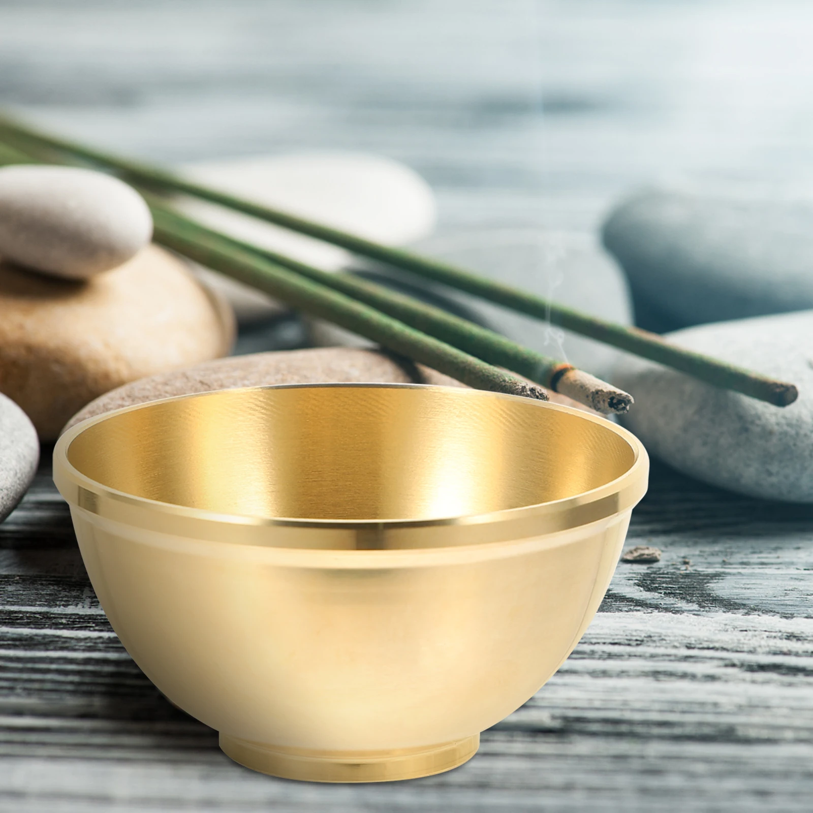 

Premium Copper Offering Vintage Holy Sacrifice Bowl Smooth Edges Decorative Storage Bowl Religious Altar Supplies