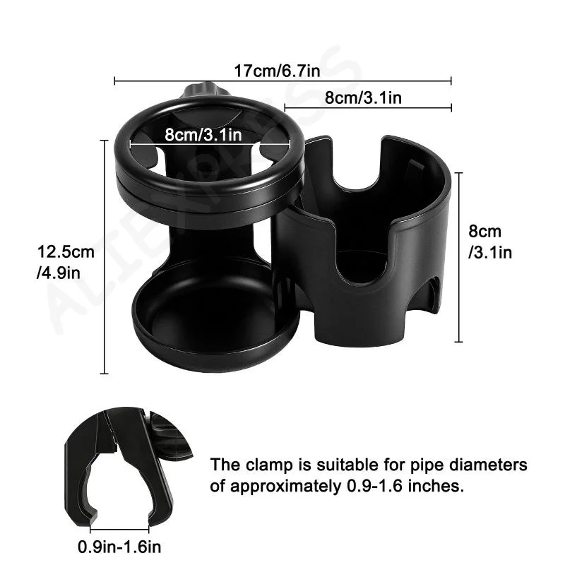 [G]2-in-1 Cup Holder Baby Stroller Cup Holder Rack Children Bicycle Cart Bottle Rack Kids Bicycle Pushchair Accessories
