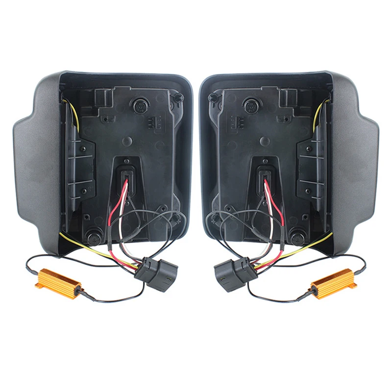EURS 2PCS Wrangler JL 2018-2021 Car LED Tail Light DRL Brake Reverse Turn Signal Rear Taillight Assembly Lamp Red For Jeep