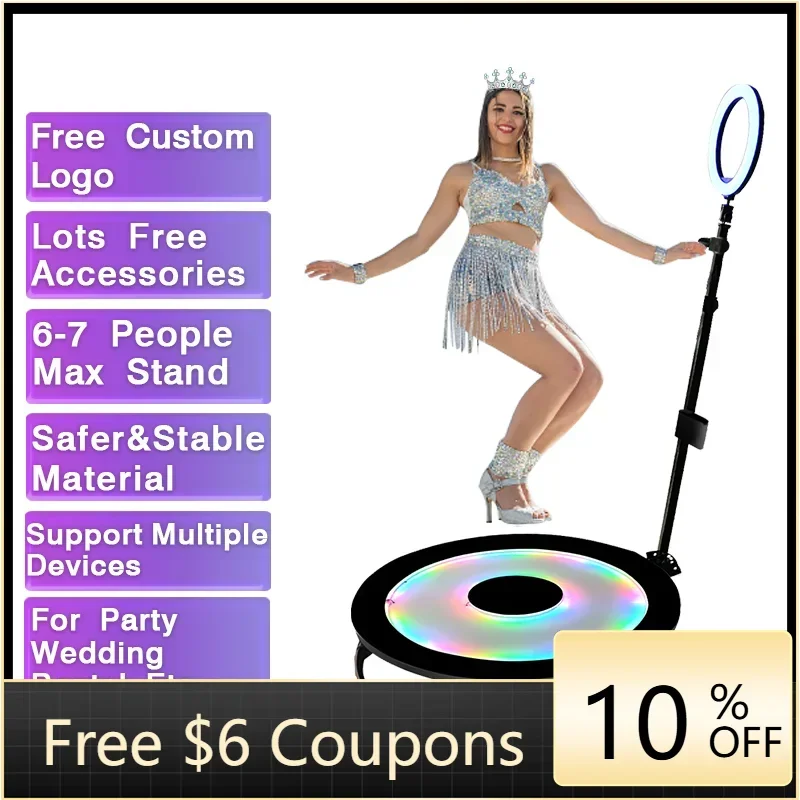 

DZ WJW CJM Усовершенствованные индивидуальные продукты Подставка для видеобудки на 360° Автоматический вращающийся киоск на 360° Фотобудка Вращающаяся фотобудка на 360°