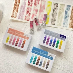 Artist Transparent Watercolor 6-color Set  Painting Supplies/Art Creation/Outdoor Sketching /Coloured Drawing Filling Materials