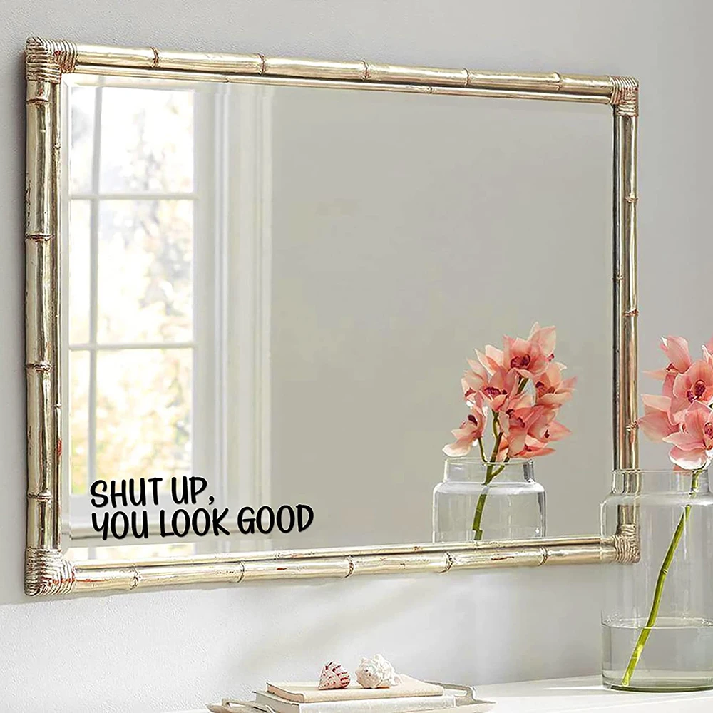 You Look Good Quote Mirror Decal Sticker Inspirational Quote  Bathroom Showeroom Home Decor