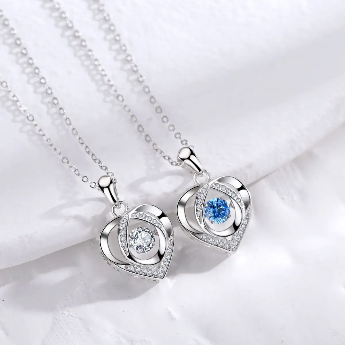 new arrival beating heart Love Heart Necklace Gift Box For Girlfriend Mom Wife Romantic Gift