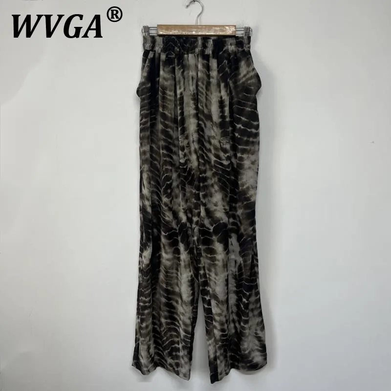 

WVGA Spring Summer New Man Vintage Distressed Mottled Tie-Dye Printed Chiffon Flowy Design Niche Chic Casual Pants Ins Y2K W9209