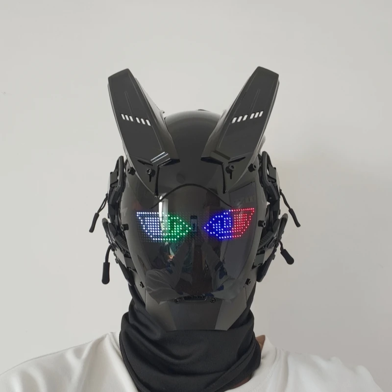 LED punk mask role-playing can be controlled by an APP application, and Halloween holiday gifts will light up as props