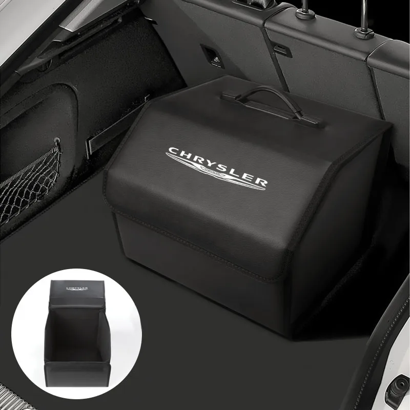 Leather Material Car Interior Trunk Storage Bag Organizer Box For Chrysler 300c Pacifica PT Cruiser Grand Country Voyager