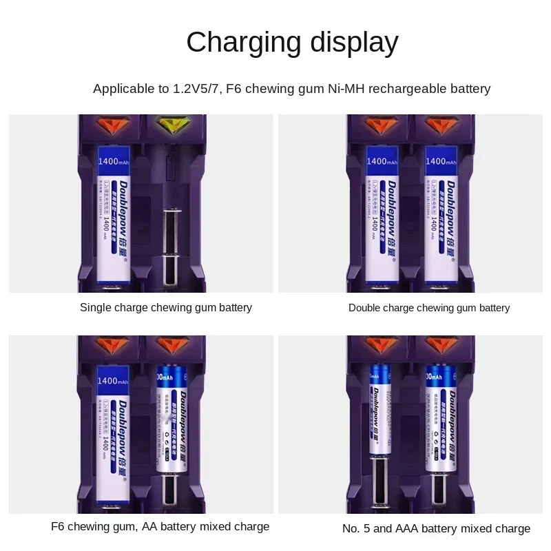 1.2V 7/5F6 Rechargeable Batteries Ni-MH Battery 1400mAh Cells for Walkman Portable CD MD Player UK201 Charger