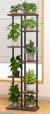 Multi‑Tier Metal Wood Plant Stand Indoor Corner Flower Shelf Display Rack for Multiple Potted Plants Home Garden Balcony Decor - view 4