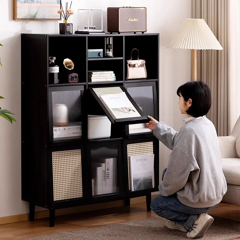 Family storage cabinet multi-layer with cabinet door locker floor locker simple shelf storage good helper